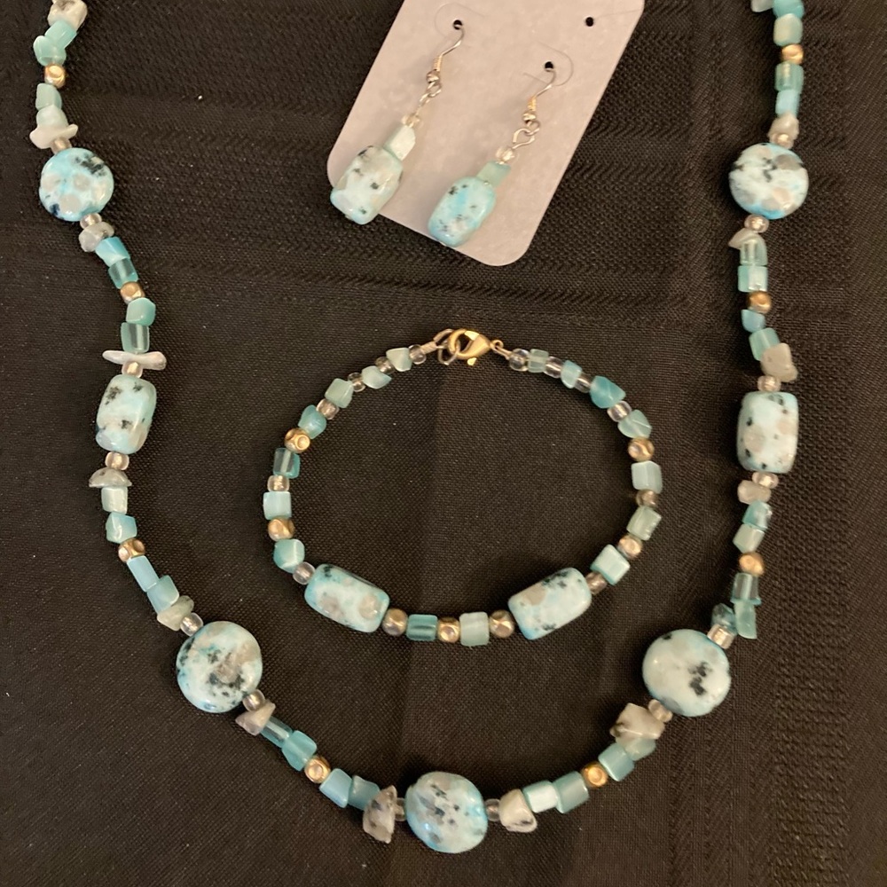 Handmade three piece jewelry set.